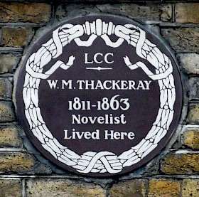 William Makepeace Thackeray, W8 - Young Street