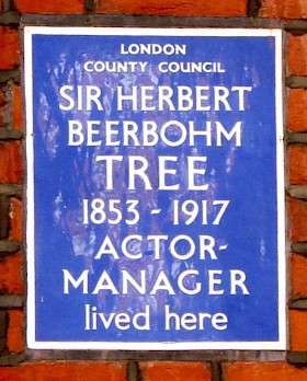 Sir Herbert Beerbohm Tree, SW7