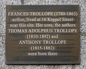 Frances 'Fanny' Trollope - WC1
