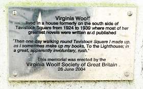 Virginia Woolf, WC1 - Tavistock Square Gardens