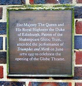 Globe Theatre, SE1 - New Globe Walk