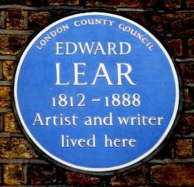 Edward Lear, W1 - Seymour Street