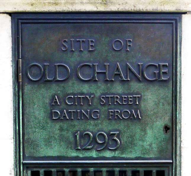 Old Change Plaques of London